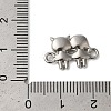 Non-Tarnish 304 Stainless Steel Girls Connector Charms STAS-N103-37P-3