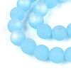 Frosted Imitation Jade Glass Beads Strands LS-GLAA-T032-J10mm-MBB04-3