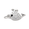 925 Sterling Silver Micro Pave Clear Cubic Zirconia Charms STER-S009-03A-S-1