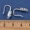 Brass Pave Clear Cubic Zirconia Earring Hooks KK-R149-20S-3