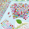8Pcs 7 Styles Acrylic Rhinestone Self-Adhesive Stickers STIC-SP0001-11-7