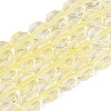 Transparent Crackle Glass Beads Strands GLAA-Q108-03A-01-1