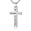 Stainless Steel Cross Pendant Necklace for Men RC3506-1-1