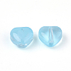 Transparent Spray Painted Glass Beads LS-GLAA-N035-02-A06-2