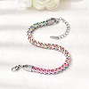 304 Stainless Steel Chain & Nylon Braided Bracelets for Women BJEW-A152-01P-2