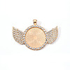 Alloy Pendant Cabochon Settings LS-PALLOY-S107-003A-KC-RS-1