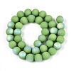 Frosted Opaque Glass Beads Strands GLAA-T032-P10mm-MBB06-2