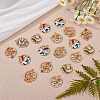 28Pcs 7 Style Rack Plating Alloy Enamel Pendants ENAM-SZ0002-88-3