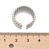 304 Stainless Steel Open Cuff Ring for Women RJEW-U014-05P-2