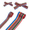 2Rolls 2 Styles Stripe Pattern Printed Polyester Grosgrain Ribbon OCOR-TA0001-37E-9