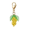 Glass Seed Beaded Grape Pendant Decoration HJEW-MZ00145-03-2