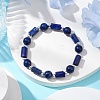 Natural Gemstone Round Beaded Stretch Bracelets for Women BJEW-JB11137-4