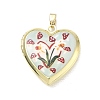 Printed Brass Locket Pendants KK-CBA9B3D-01G-03-1