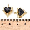 Brass Micro Pave Clear Cubic Zirconia Pendants KK-H257-08B-G02-3