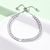 304 Stainless Steel with Clear Cubic Zirconia Link Chain Bracelets BJEW-G754-03P-02-2