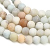 Natural Frosted Flower Amazonite Beads Strands GG-CBA6382-A04-6mm-02-3