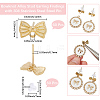 60Pcs Bowknot Alloy Stud Earring Findings FIND-BBC0004-63A-2