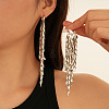 Leaf Tassel Brass Chandelier Earrings FS-WGB1A2D-02-2