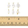 24Pcs 6 Styles ABS Plastic Imitation Pearl Pendants KK-FS0001-93-5