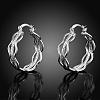 Vogue Design Ring Brass Hoop Earrings EJEW-BB10500-2