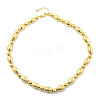 Brass Beaded Necklaces NJEW-P307-04G-1