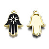 Spray Painted Alloy Pendants PALLOY-Q436-009A-NR-3