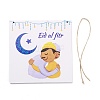 Eid Theme Density Board Wooden Wall Ornament Doorplate Pendants HJEW-C004-01H-3