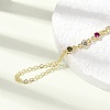 Brass Micro Pave Cubic Zirconia Mittens Bracelets BJEW-C156-01G-3