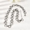 13MM 304 Stainless Steel Textured Round Ring Link Chain Necklaces NJEW-P349-01B-P-2