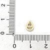 Teardrop Brass Micro Pave Cubic Zirconia Cabochons KK-P345-13G-B-4