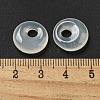 Natural White Agate Donut/Pi Disc Charms G-G142-02T-3