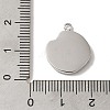 304 Stainless Steel Pendants STAS-B074-08P-06-3