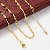 Brass Double Link Chains Necklaces for Women NJEW-D302-37G-1