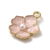 Flower Alloy Enamel Pendants ENAM-A007-01KCG-03-2