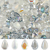 150Pcs 5 Colors Transparent Spray Painted Glass Charms GLAA-SC0002-16A-1