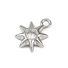 Brass Pave Clear Cubic Zirconia Pendants KK-L238-12P-2