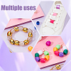 4 Sets 4 Colors Plastic Large-Hole Jute Braid Dreadlock Accessory OHAR-GA0001-19-5