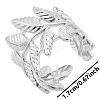 Vintage Stainless Steel Leaf Couple Rings JK2382-1-1