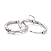 Tarnish Resistant 201 Stainless Steel Huggie Hoop Earring Findings STAS-P283-01Q-P-2