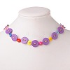 Resin Flat Round Button Wrap Bracelets/Necklaces BJEW-JB01491-5