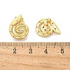 Brass Micro Pave Clear Cubic Zirconia Stud Earrings EJEW-P303-03G-5