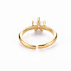 Brass Enamel Cuff Rings RJEW-T016-30G-NF-2