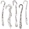 10Pcs 5 Styles Tibetan Style Alloy Bookmark Findings with Holes FIND-SC0008-98-1