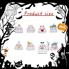 24Pcs 8 Style Halloween Theme Alloy Enamel Pendants ENAM-SZ0004-24-2