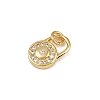 Brass Micro Pave Cubic Zirconia Charms LS-KK-H077-02G-03-2