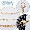 1 Set 3 Styles Iron Hat Chain with Lobster Claw Clasp HJEW-CN0001-31B-5