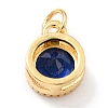 Real 18K Gold Plated Brass Inlaid Cubic Zirconia Charms ZIRC-L100-081G-08-3