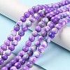 Synthetic Ocean White Jade Beads Strands G-L019-6mm-01-1