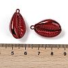 Spray Painted Natural Cowrie Shell Pendants SHEL-K006-49A-3