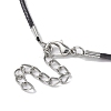 Glass Seed Cross Pendant Necklaces NJEW-MZ00025-7